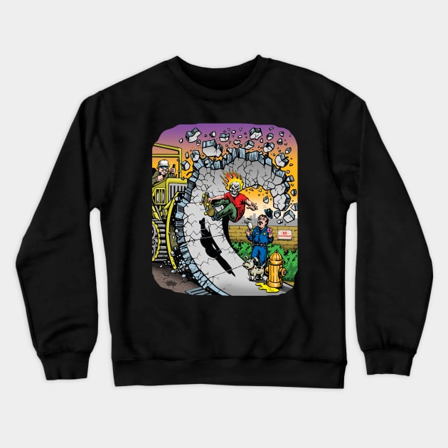 Concrete Wave Crewneck Sweatshirt by jimbophillips